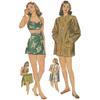 1940's Sewing Pattern: Bathing Suit Sarong, Beach Coat & Halter Neck Bra - Bust 30'' (76.2cm), Black and White (S130230) view 1