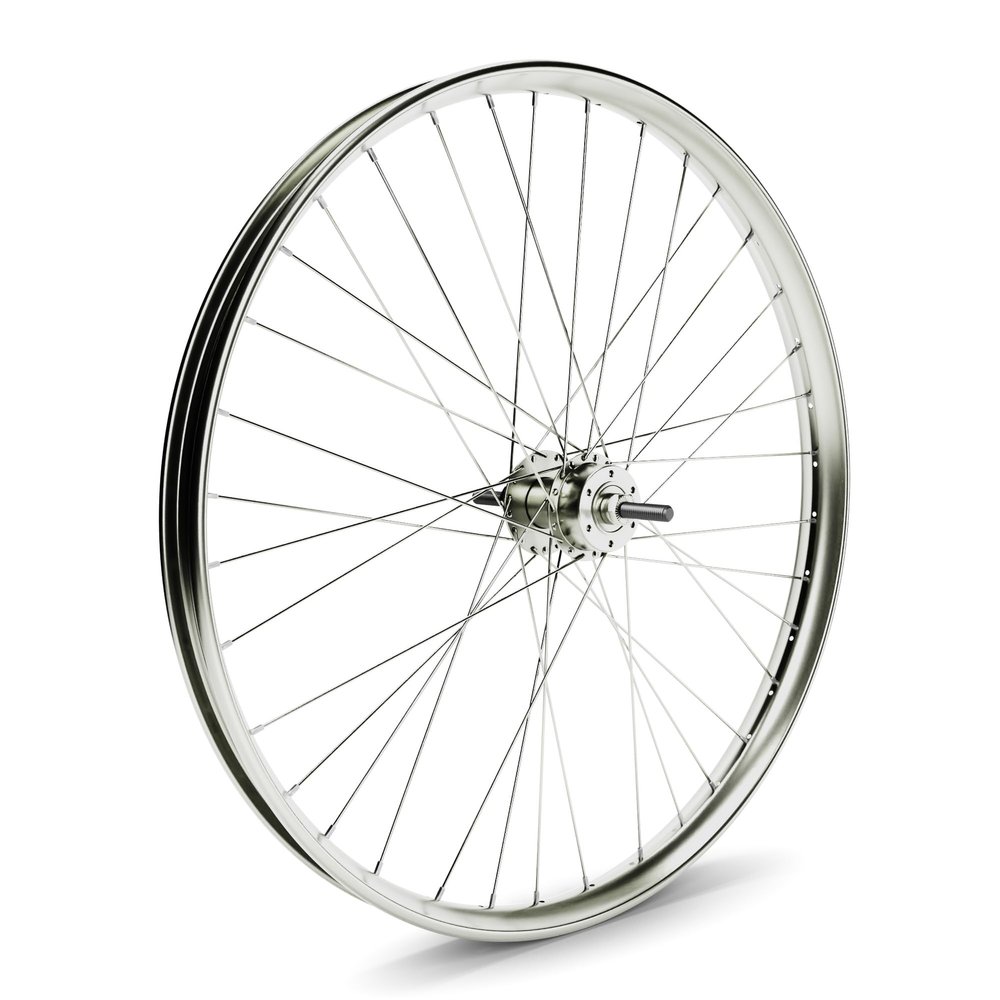 BBR Tuning Heavy Duty 12 Gauge 26Inch x 1.25 Inch Rear Bike Rim - Bicycle Wheel - Mountain Bicicleta - Disc Brake Ready - Silver