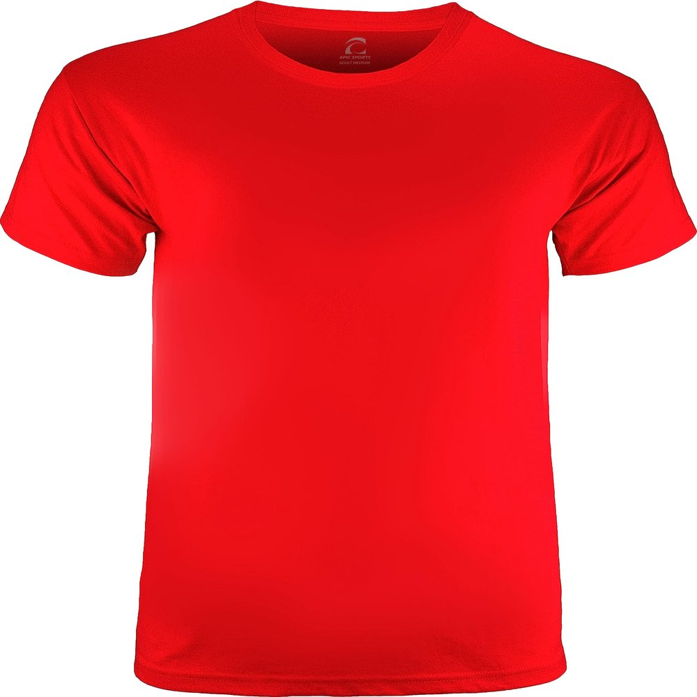 Epic Adult 5.6 Ounce Pre-Shrunk Heavy Cotton Tee Shirt - Heathers are Blended Red XL