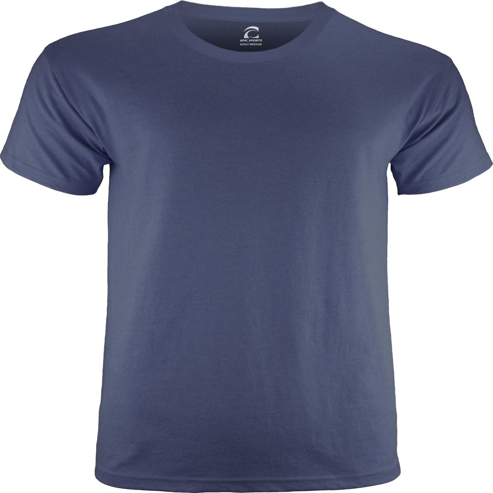 Epic Adult 5.6 Ounce Pre-Shrunk Heavy Cotton Tee Shirt - Heathers are Blended Blue 2XL