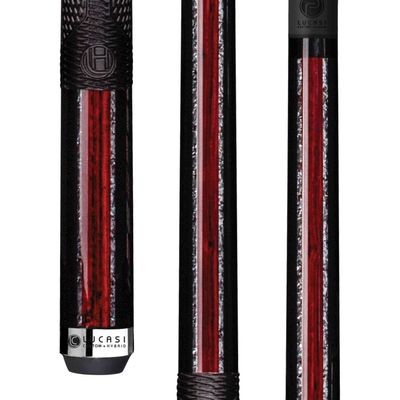 LUCASI LP15 Cue, Midnight Black, Cocobolo/Silver Crush Inlay, Pinnacle Carbon Fiber Composite Shaft