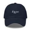 Hope Cancer Hats for Women and for Men, Cancer Warrior Survivor Awareness Gifts for Women and Men. Navy view 1