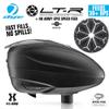 Maddog Dye LT-R Electronic Paintball Loader with HK Army Epic Speed Feed and HPA Paintball Tank Fill Nipple Protector Accessory Package - Black LT-R + Charcoal SF view 2
