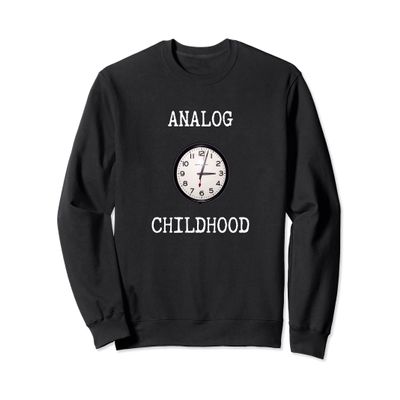 Analog Childhood Classic Classroom Clock Old Fashioned Sweatshirt