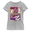 DC League of Super-Pets Girl's Krypto Comic T-Shirt, Athletic Heather, X-Small view 1