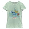 DC League of Super-Pets Girl's City Skyline T-Shirt, Mint, Small view 1