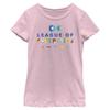 DC League of Super-Pets Girl's Super League T-Shirt, Pink, Medium view 1