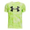 Under Armour Boys Tech Big Logo Printed Short-Sleeve T-Shirt, (370) Lime Surge / / White, X-Small view 1