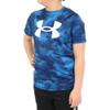 Under Armour Boys Tech Big Logo Printed Short-Sleeve T-Shirt, (471) Blue Mirage / / White, Small view 1