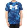 Under Armour Boys Tech Big Logo Printed Short-Sleeve T-Shirt, (471) Blue Mirage / / White, Small view 2