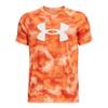 Under Armour Boys Tech Big Logo Printed Short-Sleeve T-Shirt, (866) Orange Blast / / White, X-Small view 1