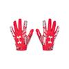 Under Armour Men's F8 Novelty Football Gloves, (601) Red/Royal/Metallic Silver, Large view 1
