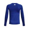 Under Armour Boys' HeatGear Armour Long-Sleeve T-Shirt, (400) Royal / / White, Small view 2