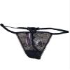 Victoria's Secret Very Sexy Rose and Bows V-String Panty Color Black New (X-Small) view 4