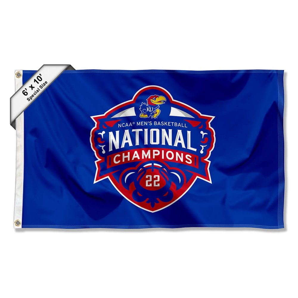 Kansas KU Jayhawks 6x10 Feet Basketball Final National Championship Large Flag