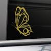 Butterfly Vinyl Decal Laptop Car Truck Bumper Window Sticker, 5.75" x 5.25", Metallic Gold Matte view 1