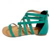 Hbeylia Criss Cross Flat Sandals Flip Flops for Women Casual Summer Gladiator Crisscross Strappy Flat Sandals with Back Zipper for Beach Outdoor view 4