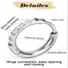 1 Pair Small Silver Hoop Earrings for Women Men,316L Surgical Steel Hinge Huggie Hoop Earrings fit Cartilage, Helix, Tragus, Sung, Earlobe Lightweight Hypoallergenic Earrings view 2