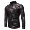 QWENTMTNTY Men's Stretch Dress Shirts Wrinkle-Free Long Sleeve Fashion Designer Regular Fit Printed Casual Button Down Shirts B-Black view 1