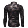 QWENTMTNTY Men's Stretch Dress Shirts Wrinkle-Free Long Sleeve Fashion Designer Regular Fit Printed Casual Button Down Shirts B-Black view 3