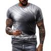 Men's T-Shirts Fashion Summer Short Sleeve Crewneck Tee Shirt Casual Slim Fit Hippie Funny Vintage Graphic Pattern Tees B-Gray view 1