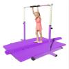 Athletic Bar Expandable Gymnastics Kip Bar 3 in 1 Set with Balance Beam, 6'x4' Mat for Kids, Horizontal Bar Junior Gymnastic Training Exercise for Gymnast Home Gym Height Adjustable 3 to 5 FT (Purple) view 1