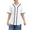 jeecoin Kids Baseball Jersey Button T Shirts Hip Hop Hipster Casual Sports Uniforms Short Sleeve Shirts for Boys Girls White view 1