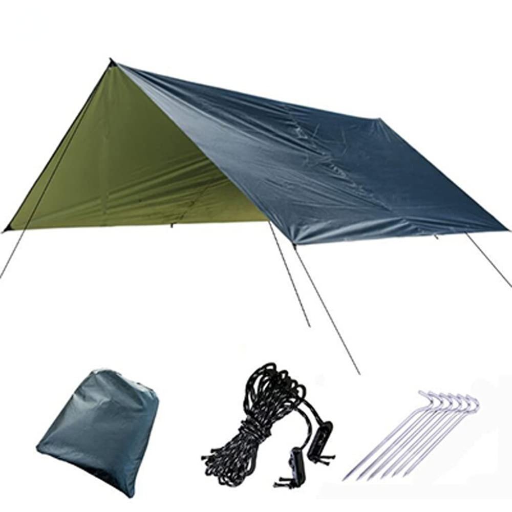 LSOAARRT 3X3 M 10X10 Ft Waterproof Tarp Camping Tarp UV Light Taper Tent Suntan UV Cut Camp Ultra Lightweight Tent Curtain Equipped with Outdoor Storage Case (Black)