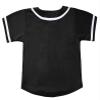 jeecoin Kids Baseball Jersey Button T Shirts Hip Hop Hipster Casual Sports Uniforms Short Sleeve Shirts for Boys Girls Black view 3