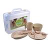 Dinner Plates 4 Portable Cutlery Box Picnic Supplies Outdoor Cutlery Set Combination Plates Camping Carrying Dinning Plate view 1