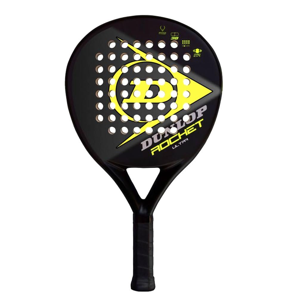 Dunlop Sports Rocket Ultra Padel Racket, Black/Yellow