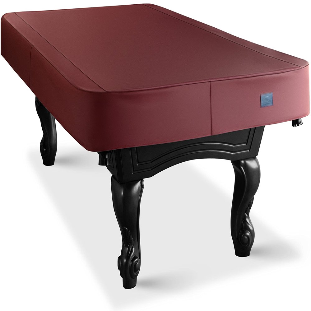 BEARCOVER Heavy Duty Leatherette Billiard Pool Table Cover, Waterproof & Tearproof Cover for Pool Table 7/8/9FT (10 Colors Available) (8 Feet/Bordeaux red)