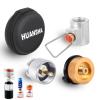 HUANSHA 3-Piece Propane/Isobutane/Butane Refill Adapter Set - Camping Backpacking Stove Refill Adapter Valve for 1LB Propane/Butane Gas Tank