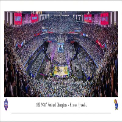 Kansas Jayhawks, 2022 NCAA National Basketball Champions - Unframed 40 x 13.5 Poster by Blakeway Panoramas