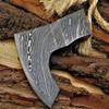 Hand Forged Damascus Steel Viking Bearded Hawk Tomahawk Axe Head Camping and Hiking Hatchet Axe Head view 1