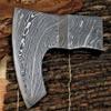 Hand Forged Damascus Steel Viking Bearded Hawk Tomahawk Axe Head Camping and Hiking Hatchet Axe Head view 2