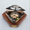 Nautical Sundial Compass Push Button Compass Handmade Marine Pocket Compass Nautical Brass Sundial Antique Compass Handmade Marine Pocket Compass Decor by Allorytech view 2