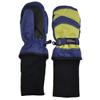 SnowStoppers Kids Waterproof Long Cuff Winter Mittens (Medium (2-5 Years), Navy & Lime) view 2