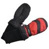 SnowStoppers Kids Waterproof Long Cuff Winter Mittens (Medium (2-5 Years), Black & Red) view 1