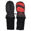SnowStoppers Kids Waterproof Long Cuff Winter Mittens (Medium (2-5 Years), Black & Red) view 2