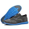 MUCHO MAHALO Bergamo Men's Tech Knit Oxford Dress Shoes - Grey/Electric Blue, 13 M view 3