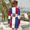 Elegant Casual Dominican Flag Leisure Wear for Women Girl's Summer Sun Beach L view 3