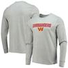 47 Men's Heathered Gray Washington Commanders Traction Super Rival Long Sleeve T-Shirt view 1