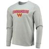 47 Men's Heathered Gray Washington Commanders Traction Super Rival Long Sleeve T-Shirt view 2