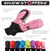 SnowStoppers Kids Waterproof Long Cuff Winter Mittens (Large (4-8 Years), Pink) view 4