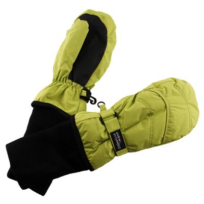 SnowStoppers Kids Waterproof Long Cuff Winter Mittens (X-Large (7-12 Years), Lime)