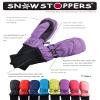 SnowStoppers Kids Waterproof Long Cuff Winter Mittens (Small (1-3 Years), Purple) view 4