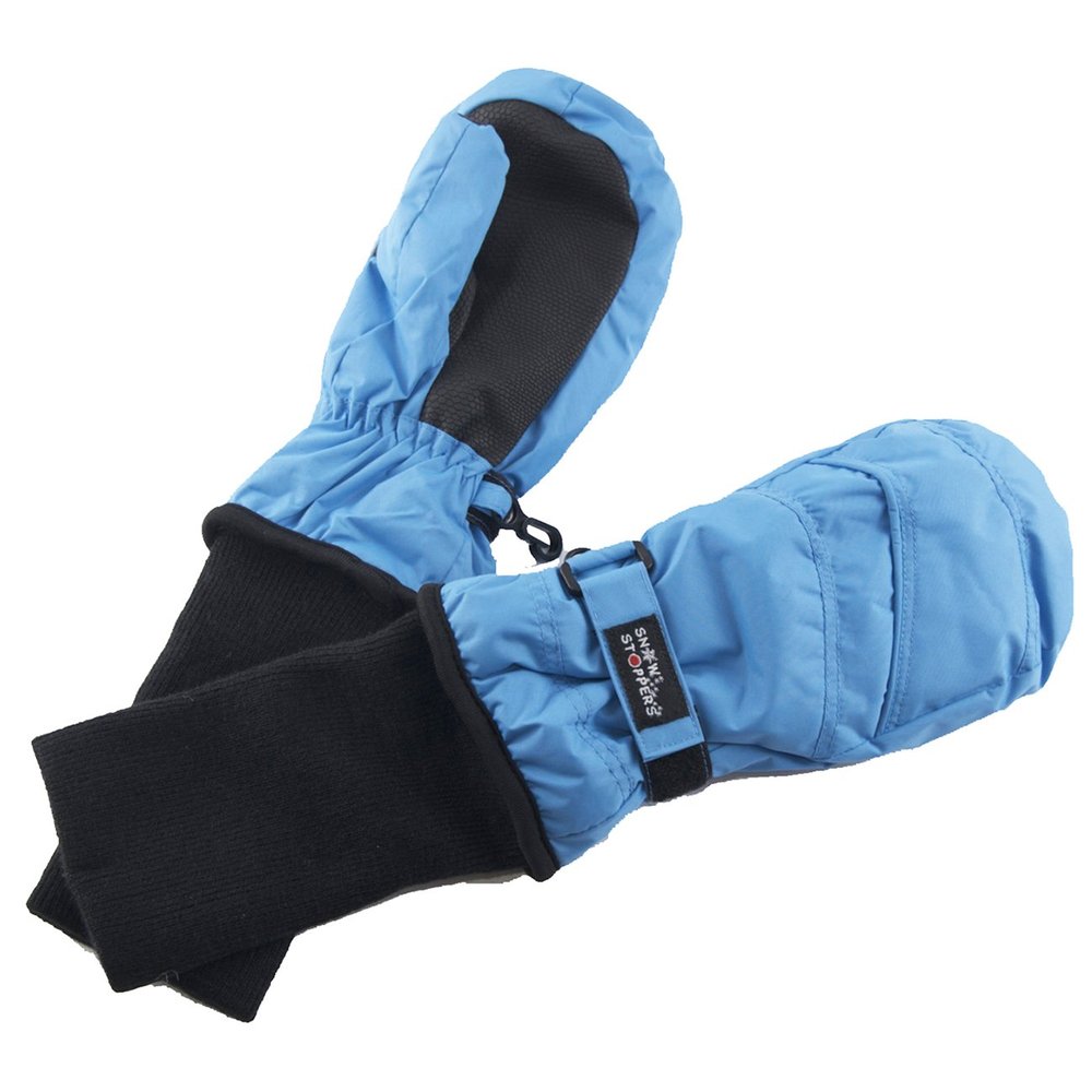 SnowStoppers Kids Waterproof Long Cuff Winter Mittens (Medium (2-5 Years), Sky Blue)