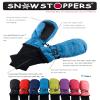 SnowStoppers Kids Waterproof Long Cuff Winter Mittens (Medium (2-5 Years), Sky Blue) view 4