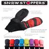 SnowStoppers Kids Waterproof Long Cuff Winter Mittens (Small (1-3 Years), Black & Red) view 4